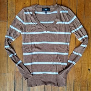 donating soon! 👋 mossimo supply co. striped v-neck sweater